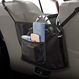 車用収納ポケット 収納バッグ ネットポケット 車用シートバックポケット 後部座席収納 大容量 省スペース 簡単取付 多機能 車内収納袋