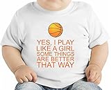 Yes I Play Like A Girl Slogan オーガニックベビーTシャツ 12 - 18 Months