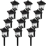GreenLighting Melbourne LED Solar Path Lights (Black, 12 Pack) [並行輸入品]
