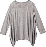 アルゴヴィア ハンカチーフヘムトップス(授乳口付き) M 杢グレー 天竺 346107