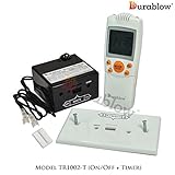 Durablow tr1002-t暖炉でリモート制御タイマー