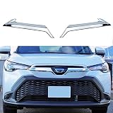 トヨタ カローラ クロス Corolla Cross 2022に適用 フロントグリルトリム フロントグリルトリムロッド フロントメッシュトリム フロントバンパー装飾 取付け簡単 車 インテリア 外装 パーツ アクセサリー ABS 2点セット (メッキ)