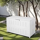 Donext ゴミ箱 屋外 350L 大容量 ゴミステーション カラス除け ゴミ荒らし防止 野良猫対策 ごみ収集ボックス 多用途 庭用可能 組立簡単 防錆 安定 耐久 ホワイト