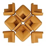 LEDMO 12 Pcs Baby Proofing Corner Guards,Soft and Nontoxic Edge&Corner Bumpers,Table Corner Guards f