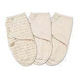 SwaddleMe Original Swaddle 3-PK, Ivory Cursive (SM) by SwaddleMe