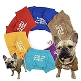 【24HOURS】 シンプル ペットTシャツ 夏 春 デイリーTシャツ フレブル フレンチブルドッグ カラフル 犬服 (首回り(36cm) Lサイズ, [I STILL]×イエロー)