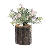 Baoblade Baoblaze 木製の人工的な多肉植物の切り株リビングルームの壁の装飾 - 12