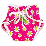 Kushies Swim Diaper, Fuchsia Daisy Print, X-Large by Kushies [並行輸入品]
