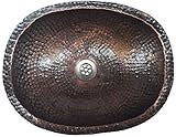 エジプトギフトショップオーバルハンドメイドテクスチャアンティークPatina銅バスルームシンクWash Basin