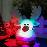 christmas cute led light brooch elk snowman bear brooch gift