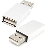 オーディオファン USBデータブロッカー データ通しま線 データ線カット USBセキュリティ 充電専用ケーブルに変換 5V 2A対応 シルバー 2点セット