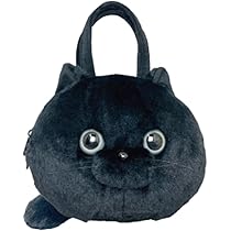 Amazon.co.jp: セイル まあるいふわ猫バッグ クロ サイズ：約H18