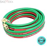 skemidex --- 200psi 50 ft x 1 / 4 "ツインデュアルラインOxyアセチレン溶接ホース50 ft。ソリッド真鍮エンド継手Never、腐食Seal Better Thanア