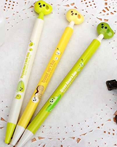 ココ)COCO 文具 【 3 点 】 枝豆 3D 立体 ビール の お供 ボールペン