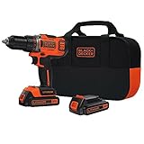 BLACK+DECKER BDCDHP220SB-2 20-Volt MAX Lithium-Ion Drill/Driver with 2 Batteries [並行輸入品]
