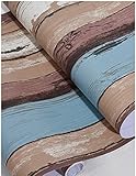 壁紙 シール 木目 模様 60cm × 10m 木 DIY 模様替え リフォーム ( 藍茶 )