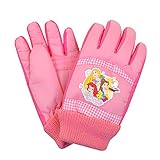 ディズニー スノー手袋 キッズ 防寒 雪遊び 通園通学 雪用手袋 冬物 男の子 女の子 fo-gr2 5-6才 プリンセス（ピンク）