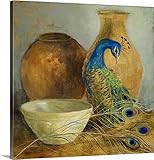 Lanie Lorethプレミアムシックラップキャンバス壁アート印刷題名Peacock Vessels II 36" x 36" 2106191_24_36x36_none