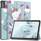 Lenovo Tab M10a 5G ケース Lenovo Tab M10a 5G LET02 au ケース Lenovo TAB7 ケース Lenovo Tab M10 5G ケース 10.6インチ Pokaas 専用ケース タブレットケース オートスリープ機能付き 三つ折り スタンド機能 全面保護型 マグネット開閉式 薄型 軽量 衝撃吸収 (Lenovo TAB7, ユニコーン)