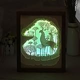 Betterm Papercut LED USBナイトライトランプクリエイティブ絵画壁ライト betterM