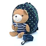 Babyhugs? Kids Walker Safety Harness Back pack with detachable soft toy Reins - Blue Bag with Cute S
