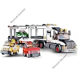 建物ブロックSluban Toy TownスポーツFormula Racing車トラックHauler Figure Set / Item # g839gj uy-w8ehf3125165