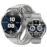 JUSUTEK 2025 人気新登場 GPSアウトドアスポーツスマートウォッチ通話機能付き,内蔵GPS二周波数測位,1.43インチAMOLED金属丸型腕時計,羅針盤,海抜,気圧計,IP68防水,運動モード,Bluetooth5.3,軍用規格,耐衝撃,電卓,長時間使用可能,SOS緊急連絡,着信電話,Line通知表示，iphone&アンドロイド対応,お贈り物,日本語対応 (グレー)