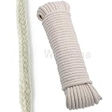(25 metre) - Winsome All-Purpose Natural Braided Cotton Rope Clothesline 4mm (25 metre)