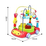 ビーズラビリンスおもちゃ幼児学習用おもちゃ学習ビーズ、ビーズラビリンスローラーコースター、車に沿って、木のモデリング