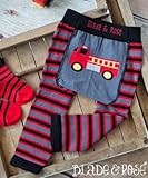 イギリスのベビーキッズレギンス 消防車 fire engine Leggings ブレイドアンドローズ Blade&Rose 男の子 6ヶ月-3歳 (1-2years)