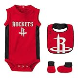 NBA新生児&幼児「Overtime」Onesie、よだれかけ& Bootie レッド