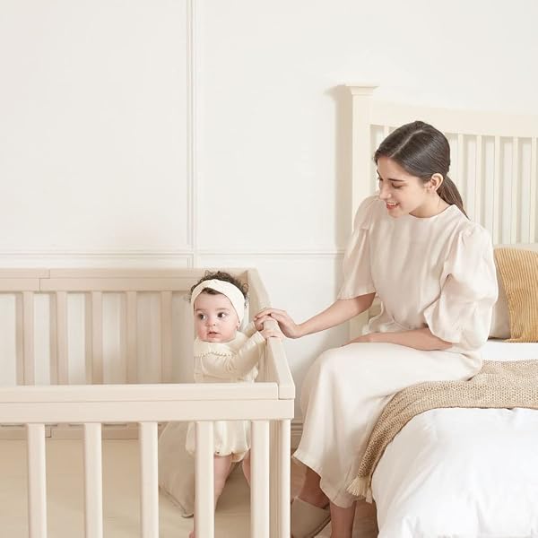 Baby Playpen with Doors High Type Large Modern Playard Baby Room Large Baby Gate Rectangle Set with Doors Anuri (Beige, 120x160cm) - 1