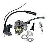 HIPA Carburetor + Mounting Gasket + Ignition Coil + Spark Plug for HONDA GX160 5.5 HP GX200 6.5 HP E