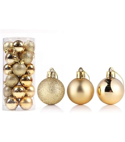 Amazon.co.jp: Sunshine~クリスマス ボール 24個 セット 【全12色】4CM