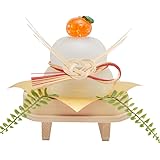 【二枚足三方セット付き】ガラスの鏡餅（白）大 箱入り ＜ガラス工房 CRAFTHOUSE＞