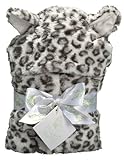 Snow Leopard Faux Fur Hooded Wrap Blanket by Pickles Journey [並行輸入品]