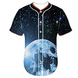 野球チームジャージ円弧Bottom Mens feusen 3dプリンタジャージUniverse fdya半袖3d印刷野球シャツ XL