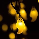 Lightess ハロウィーン ゴースト led ストリングライト LED イルミネーションライト 電飾 ソーラー充電式 防水 2つ発光モード テーマパーティー 装飾ライト 幽霊デザイン 6m 30l