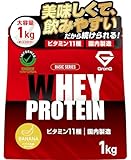 グロング プロテイン ホエイプロテイン 1kg ホエイ ベーシック バナナ風味 ビタミン11種配合 国内製造 GronG