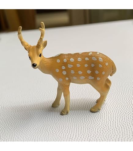 Amazon.co.jp: 手彫り 木製 シカ 鹿 置物 森の鹿 トナカイ 手描き