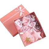 Liebeye 赤ちゃんヘアクリップ　少女　赤ちゃん　かわいい　ちょう結び　花　ヘッドホン　ヘアアクセサリー　10 Pcs 05＃ピンク
