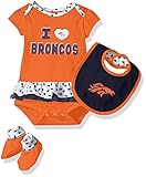 NFL 女の子 新生児 Team Loveシリーズ ボディスーツ よだれかけ・靴下付き オレンジ