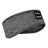 ePalZoneXP 睡眠用ヘッドホン＆アイマスク オーバーヘッド型ヘッドバンド Bluetooth 5.4 ワイヤレス 2026年 スポーツステレオイヤホン 横向き寝・アウトドア用 音楽ヘッドバンド (Grey)
