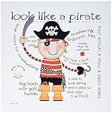 The Kids Room by Stupell "Look Like A Pirate" Wall Plaque Art [並行輸入品]