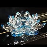 1 X 4'' デリケート コンテンポラリー クリスタル 蓮花 ブルー カラー(5)【並行輸入品】+NONOKUROオリジナルミニミニクロス
