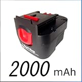 【 大容量:2000mAh 】 【 6ヶ月保証 】 BLACK&DECKER ブラックアンドデッカー A12 A12EX 互換バッテリー スライド式バッテリーパック 12V 2000mAh NI-CD