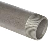 Anvil 325 Steel Pipe Fitting, Schedule 80, Seamless Nipple, 1/4 NPT Male x 4 Length, Extra Heavy Bla