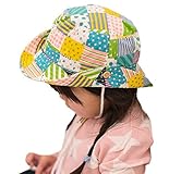 (ビグッド)Bigood 赤ちゃん ベビー 帽子 可愛い ビーチハット 子供 男の子 日よけ UVカット キッズ サファリハット 女の子 保育園 春夏 日焼け 切り替え ブルー52cm