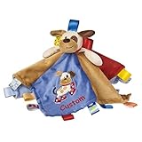 Personalized Taggies Buddy Dog Character Blanket - 13.5 Inch - Red Embroidery, CUSTOM by DIBSIES Per