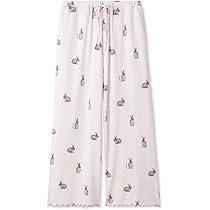 ジェラートピケ スターバックス ロングパンツ ピンク gelato pique パウダーベア刺繍ボーダーロングパンツ ソフト